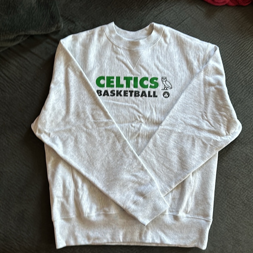 Men’s Boston Celtics x OVO Crewneck Sweatshirt - Medium - Grey